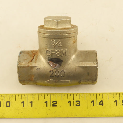 Sharpe 3/4" Stainless Steel Swing Check Valve