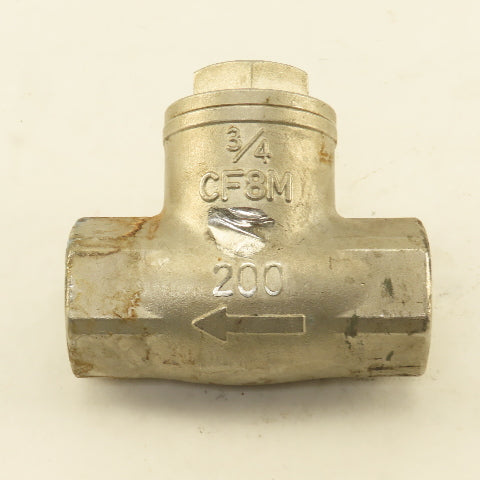 Sharpe 3/4" Stainless Steel Swing Check Valve