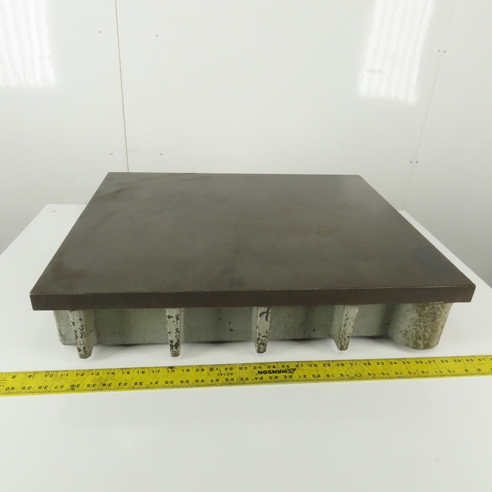 24-1/8"x29-1/4"x 5-7/8" Tall Cast Iron Webbed Work Surface Table 1" Thick