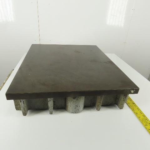 24-1/8"x29-1/4"x 5-7/8" Tall Cast Iron Webbed Work Surface Table 1" Thick