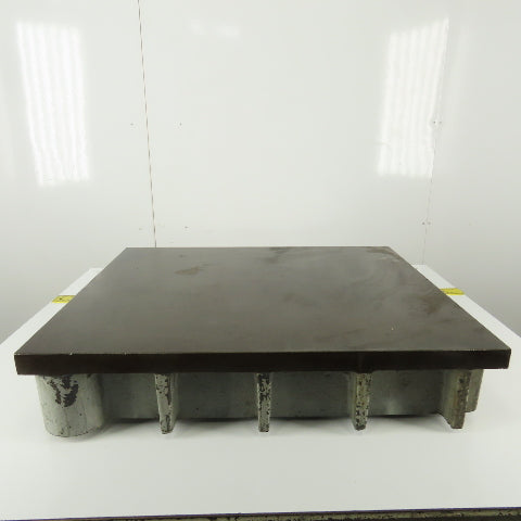 24-1/8"x29-1/4"x 5-7/8" Tall Cast Iron Webbed Work Surface Table 1" Thick