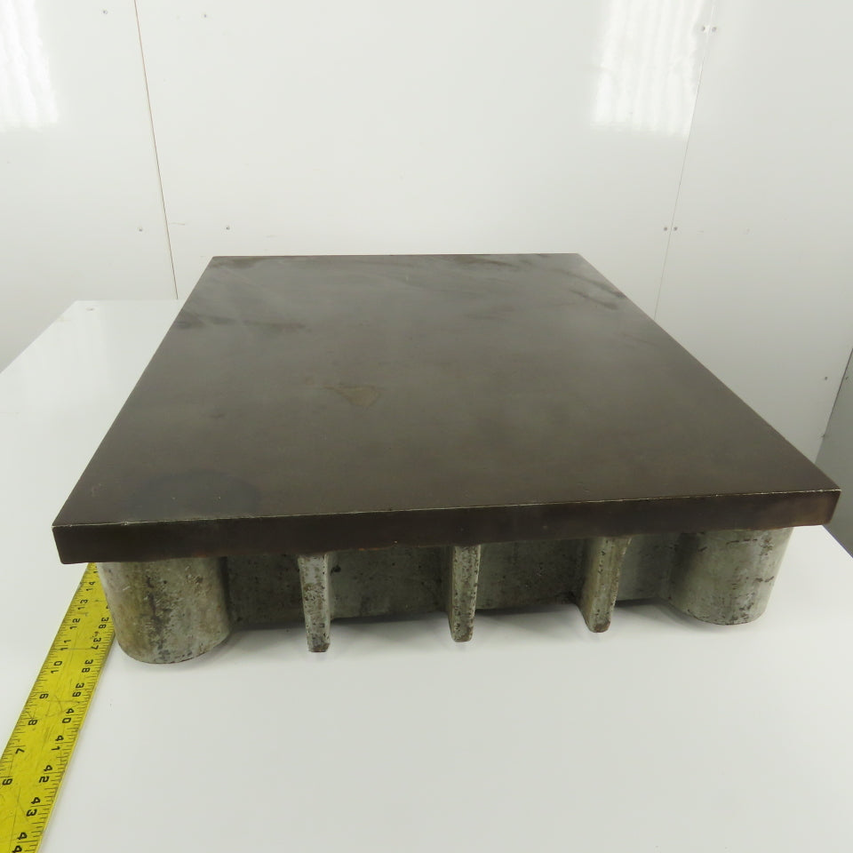 24-1/8"x29-1/4"x 5-7/8" Tall Cast Iron Webbed Work Surface Table 1" Thick