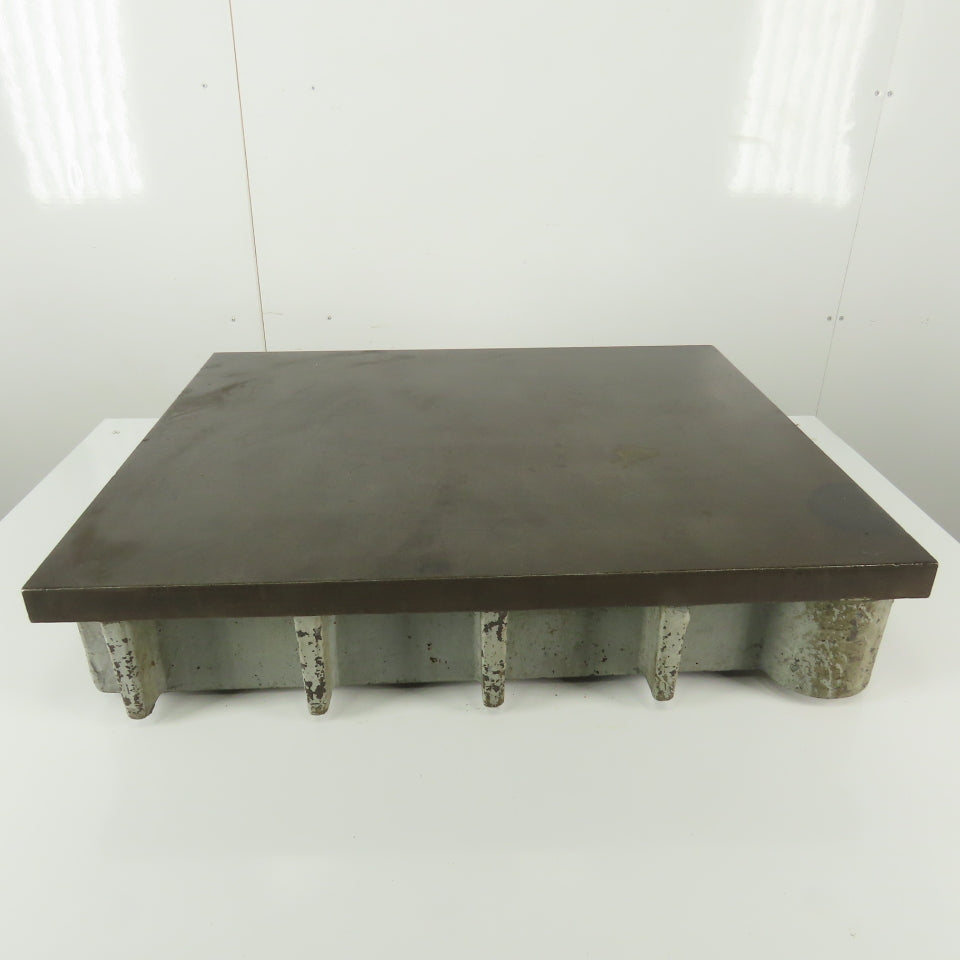 24-1/8"x29-1/4"x 5-7/8" Tall Cast Iron Webbed Work Surface Table 1" Thick