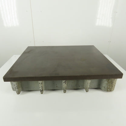 24-1/8"x29-1/4"x 5-7/8" Tall Cast Iron Webbed Work Surface Table 1" Thick
