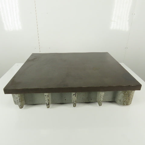 24-1/8"x29-1/4"x 5-7/8" Tall Cast Iron Webbed Work Surface Table 1" Thick