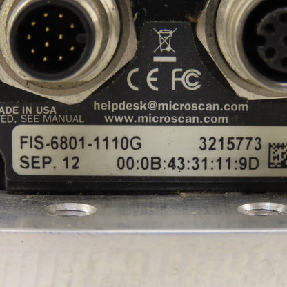 Microscan FIS-6801-1110G QX Hawk Industrial Imager Barcode Scanner