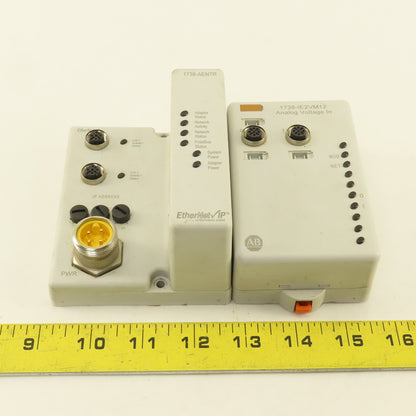 Allen Bradley 1738-AENTR Armor Point Dual Port Adaptor Input Module 1738-IE2VM12