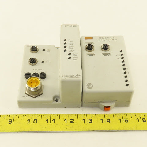 Allen Bradley 1738-AENTR Armor Point Dual Port Adaptor Input Module 1738-IE2VM12