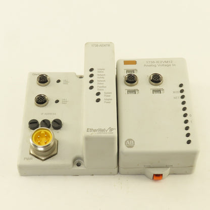 Allen Bradley 1738-AENTR Armor Point Dual Port Adaptor Input Module 1738-IE2VM12