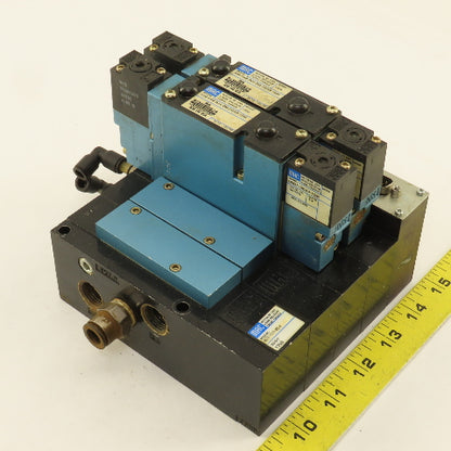 MAC 92B-FAB-BJ4-DM-DDAP-1DM Pneumatic Valve Bank 5/3 Way Open Center 24VDC Coil
