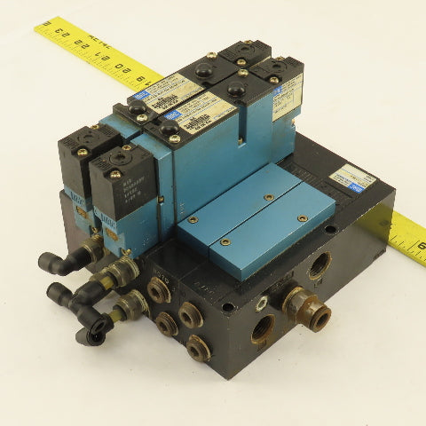 MAC 92B-FAB-BJ4-DM-DDAP-1DM Pneumatic Valve Bank 5/3 Way Open Center 24VDC Coil