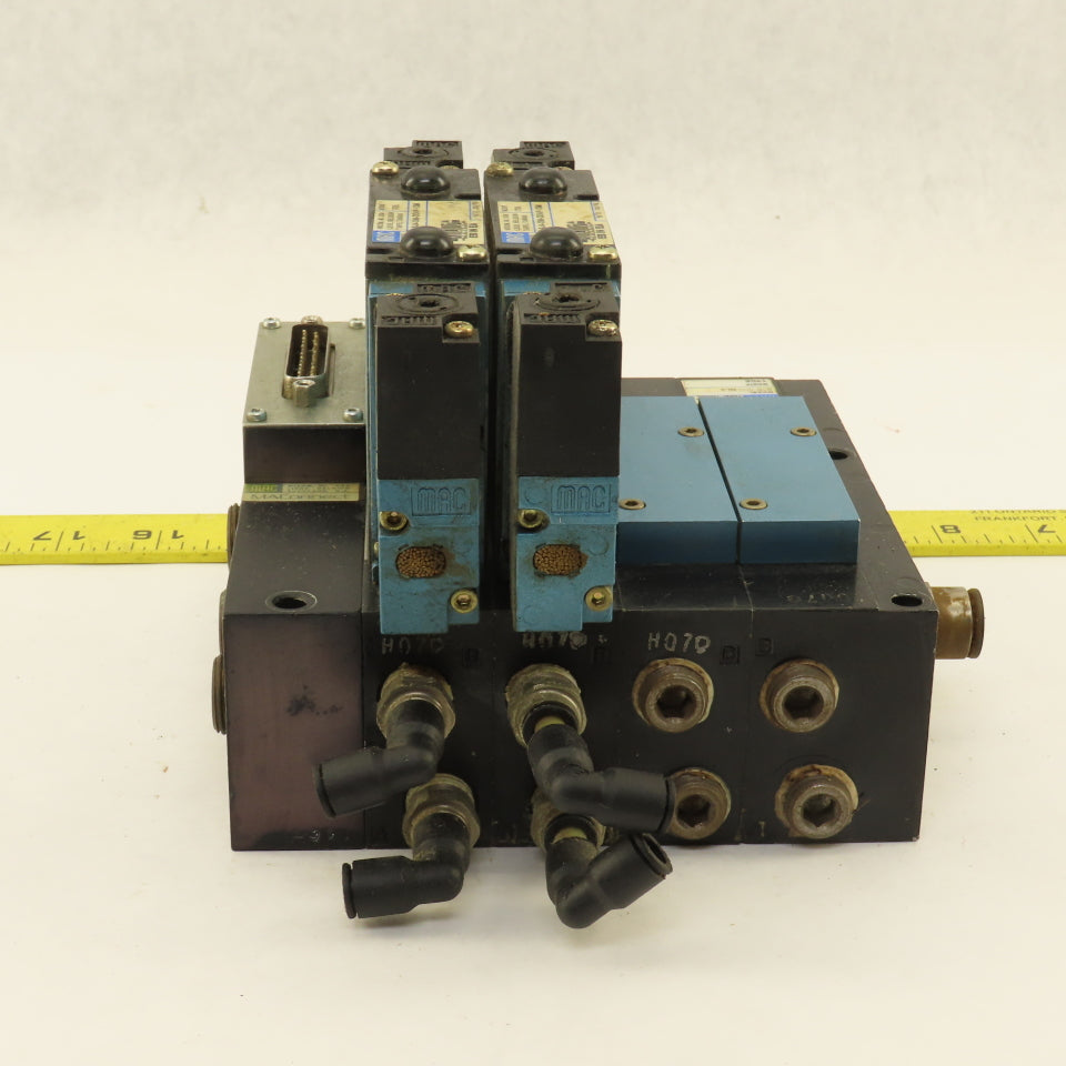 MAC 92B-FAB-BJ4-DM-DDAP-1DM Pneumatic Valve Bank 5/3 Way Open Center 24VDC Coil