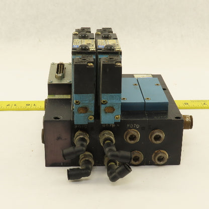 MAC 92B-FAB-BJ4-DM-DDAP-1DM Pneumatic Valve Bank 5/3 Way Open Center 24VDC Coil
