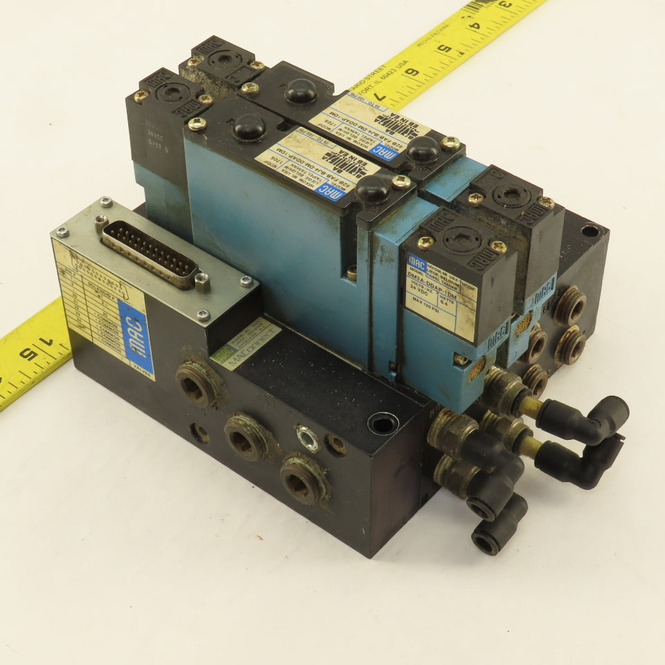 MAC 92B-FAB-BJ4-DM-DDAP-1DM Pneumatic Valve Bank 5/3 Way Open Center 24VDC Coil