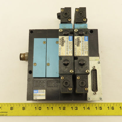MAC 92B-FAB-BJ4-DM-DDAP-1DM Pneumatic Valve Bank 5/3 Way Open Center 24VDC Coil