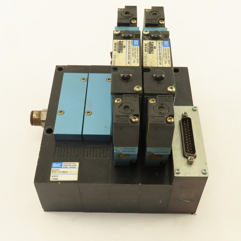 MAC 92B-FAB-BJ4-DM-DDAP-1DM Pneumatic Valve Bank 5/3 Way Open Center 24VDC Coil