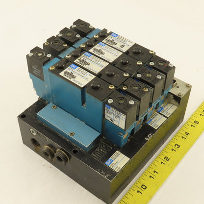 MAC 92B-FAB-BJ4-DM-DDAP-1DM Pneumatic Valve Bank 5/3 Way Open Center 24VDC Coil