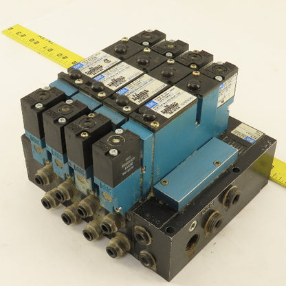 MAC 92B-FAB-BJ4-DM-DDAP-1DM Pneumatic Valve Bank 5/3 Way Open Center 24VDC Coil