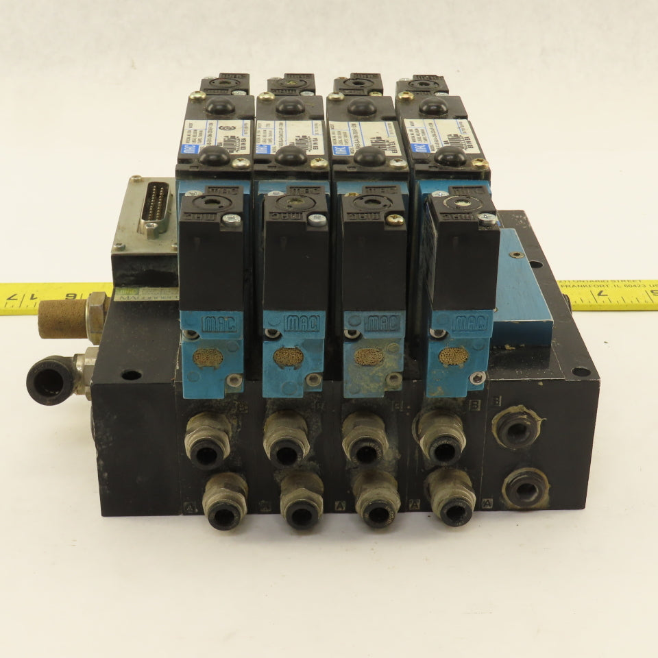 MAC 92B-FAB-BJ4-DM-DDAP-1DM Pneumatic Valve Bank 5/3 Way Open Center 24VDC Coil