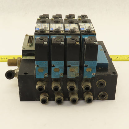 MAC 92B-FAB-BJ4-DM-DDAP-1DM Pneumatic Valve Bank 5/3 Way Open Center 24VDC Coil