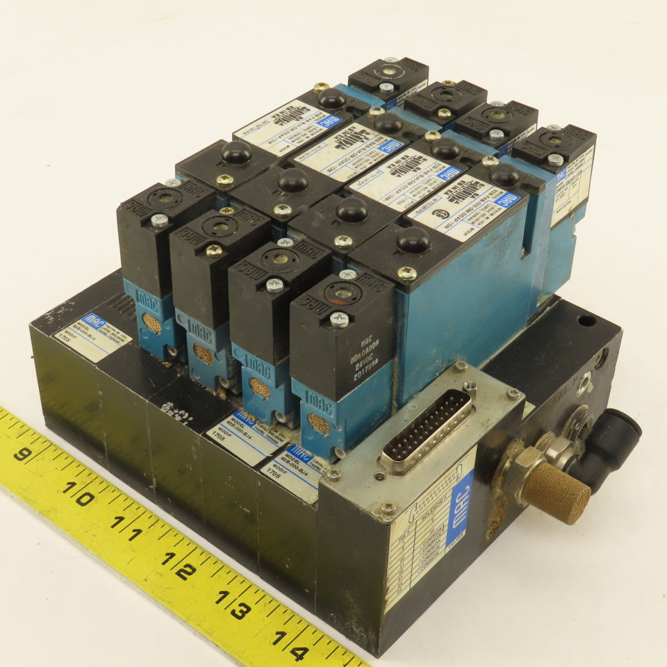 MAC 92B-FAB-BJ4-DM-DDAP-1DM Pneumatic Valve Bank 5/3 Way Open Center 24VDC Coil