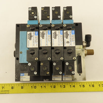 MAC 92B-FAB-BJ4-DM-DDAP-1DM Pneumatic Valve Bank 5/3 Way Open Center 24VDC Coil