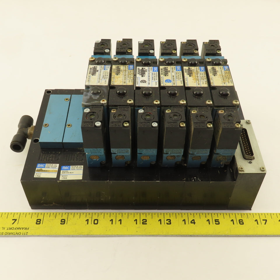 MAC 92B-FAB-BJ4-DM-DDAP-1DM Pneumatic Valve Bank 5/3 Way Open Center 24VDC