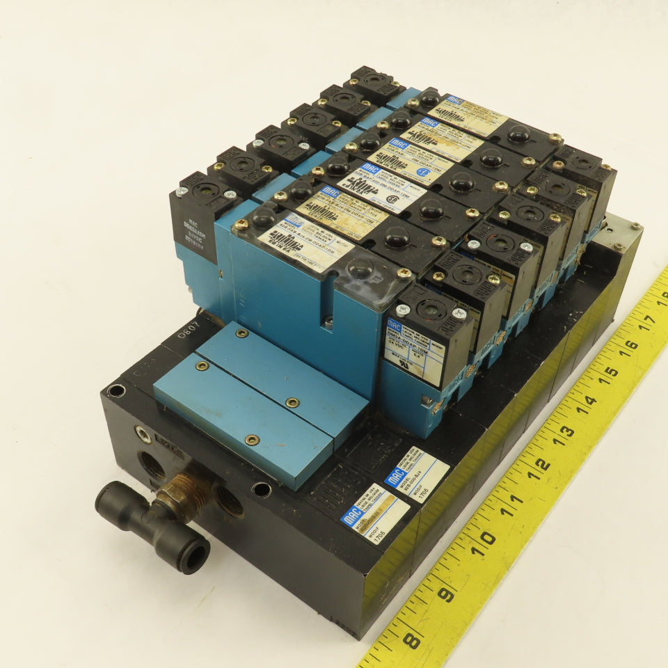 MAC 92B-FAB-BJ4-DM-DDAP-1DM Pneumatic Valve Bank 5/3 Way Open Center 24VDC