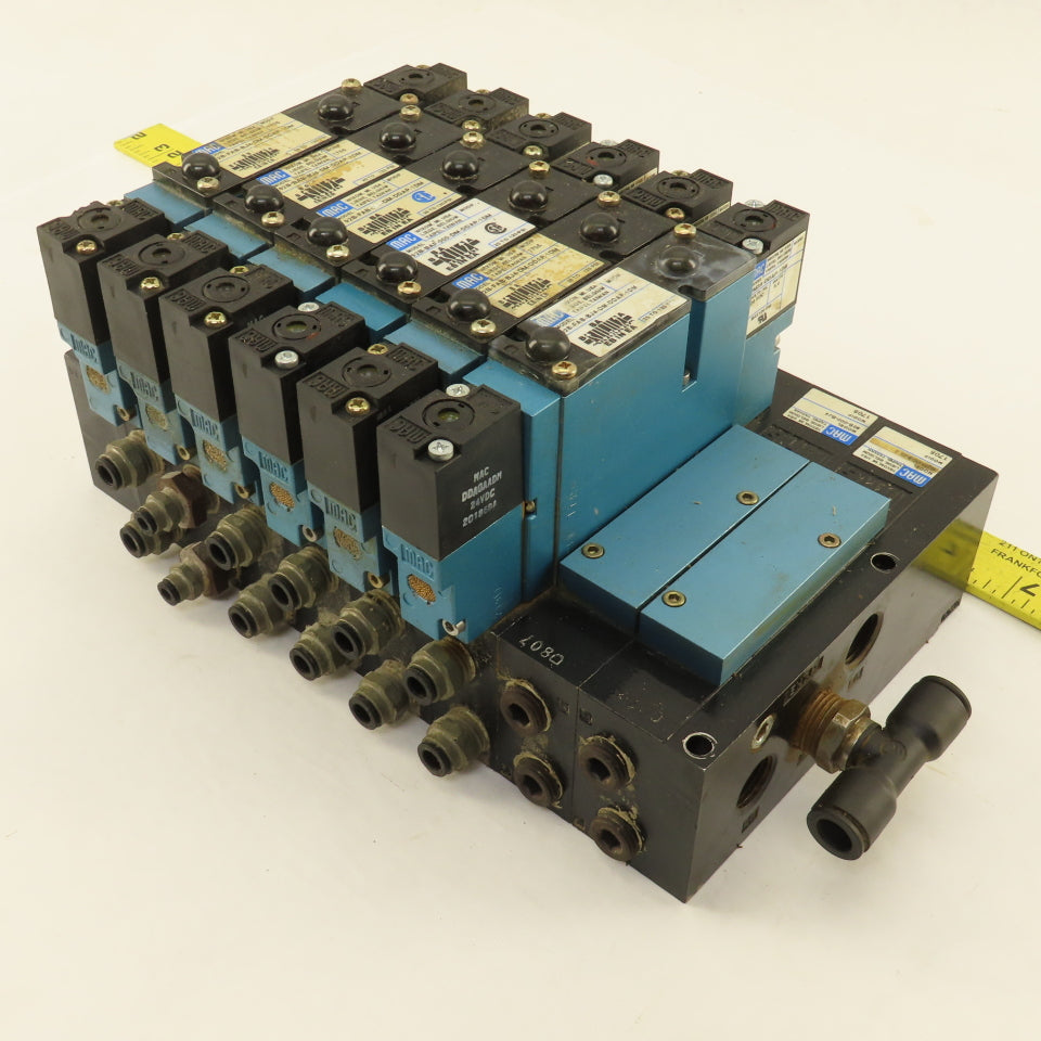 MAC 92B-FAB-BJ4-DM-DDAP-1DM Pneumatic Valve Bank 5/3 Way Open Center 24VDC