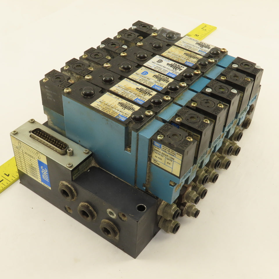 MAC 92B-FAB-BJ4-DM-DDAP-1DM Pneumatic Valve Bank 5/3 Way Open Center 24VDC