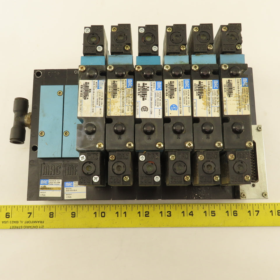 MAC 92B-FAB-BJ4-DM-DDAP-1DM Pneumatic Valve Bank 5/3 Way Open Center 24VDC