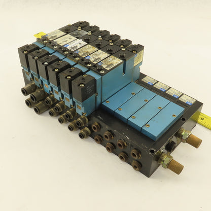 MAC 92B-FAB-BJ4-DM-DDAP-1DM Pneumatic Valve Bank 5/3 Way Open Center 24VDC Coil