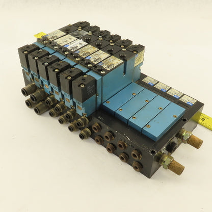 MAC 92B-FAB-BJ4-DM-DDAP-1DM Pneumatic Valve Bank 5/3 Way Open Center 24VDC Coil