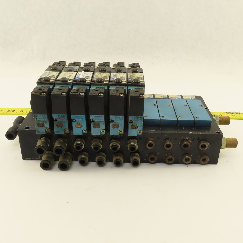 MAC 92B-FAB-BJ4-DM-DDAP-1DM Pneumatic Valve Bank 5/3 Way Open Center 24VDC Coil