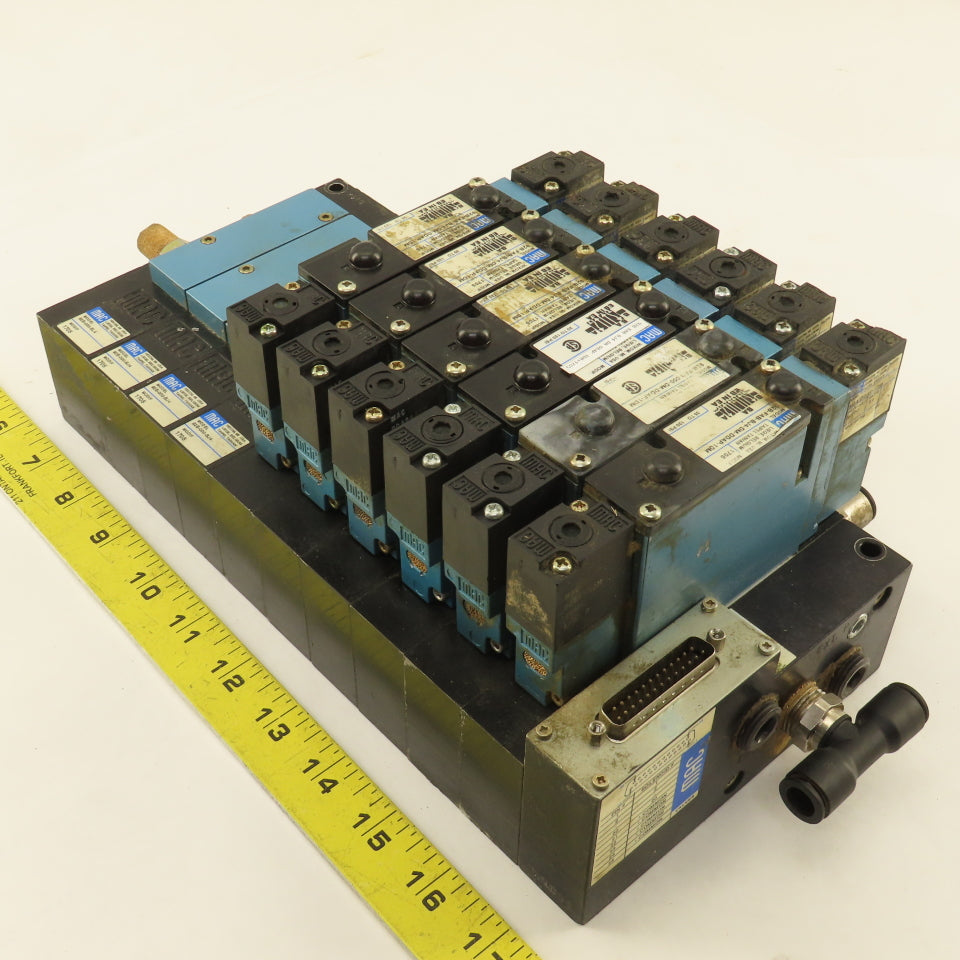 MAC 92B-FAB-BJ4-DM-DDAP-1DM Pneumatic Valve Bank 5/3 Way Open Center 24VDC Coil