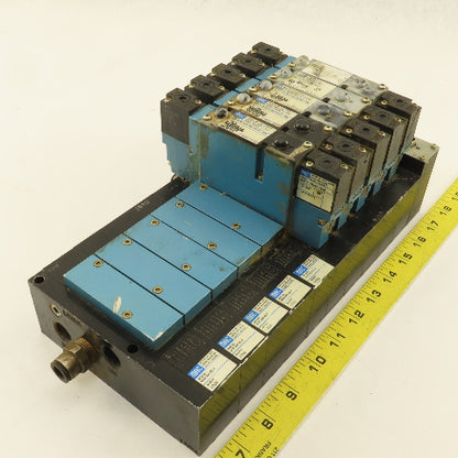 MAC 92B-FAB-BJ4-DM-DDAP-1DM Pneumatic Valve Bank 5/3 Way Open Center 24VDC Coil