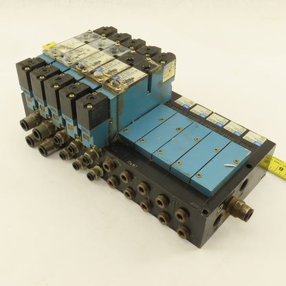 MAC 92B-FAB-BJ4-DM-DDAP-1DM Pneumatic Valve Bank 5/3 Way Open Center 24VDC Coil