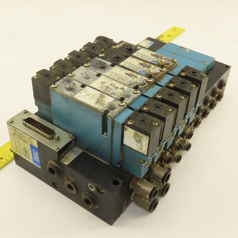 MAC 92B-FAB-BJ4-DM-DDAP-1DM Pneumatic Valve Bank 5/3 Way Open Center 24VDC Coil