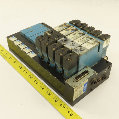 MAC 92B-FAB-BJ4-DM-DDAP-1DM Pneumatic Valve Bank 5/3 Way Open Center 24VDC Coil