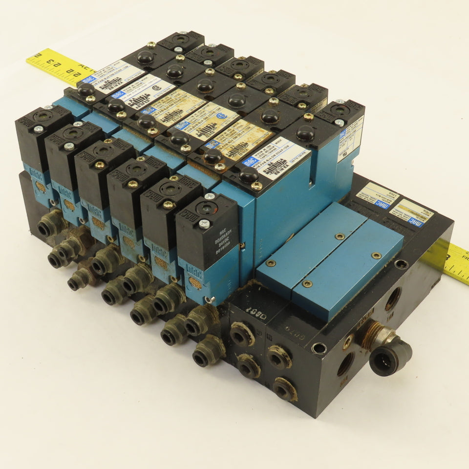 MAC 92B-FAB-BJ4-DM-DDAP-1DM Pneumatic Valve Bank 5/3 Way Open Center 24VDC Coil