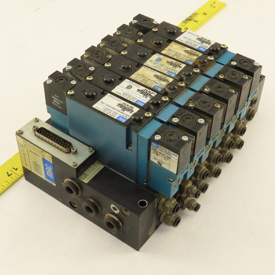 MAC 92B-FAB-BJ4-DM-DDAP-1DM Pneumatic Valve Bank 5/3 Way Open Center 24VDC Coil