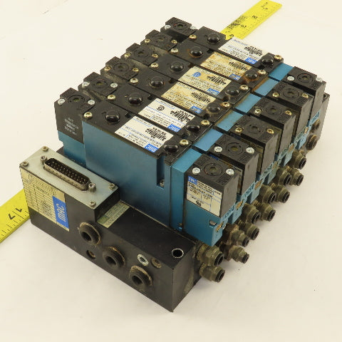 MAC 92B-FAB-BJ4-DM-DDAP-1DM Pneumatic Valve Bank 5/3 Way Open Center 24VDC Coil