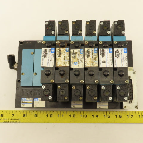 MAC 92B-FAB-BJ4-DM-DDAP-1DM Pneumatic Valve Bank 5/3 Way Open Center 24VDC Coil