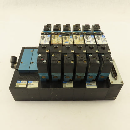 MAC 92B-FAB-BJ4-DM-DDAP-1DM Pneumatic Valve Bank 5/3 Way Open Center 24VDC Coil