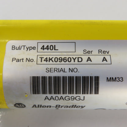Allen Bradley T4K0960YD Safety Light Curtain Transmitter 16m Range