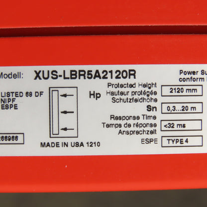 Schneider Electric XUS-LBR5A2120R Receiver Safety Light Curtain Set 2120mm