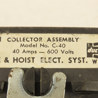 Duct-O-Wire Model C-40 40 Amp 600V Overhead Crane & Hoist Conductor Assembly