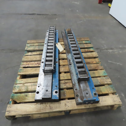 Heavy Duty Linear Roller Machine Slide 53"x8"x5-1/8" Lot of 2