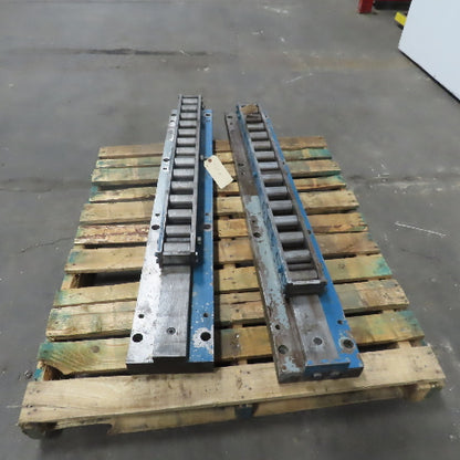 Heavy Duty Linear Roller Machine Slide 53"x8"x5-1/8" Lot of 2