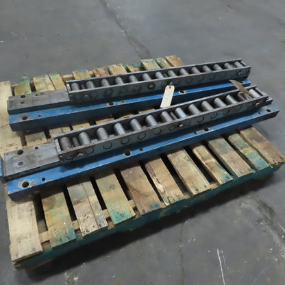 Heavy Duty Linear Roller Machine Slide 53"x8"x5-1/8" Lot of 2